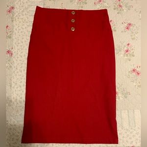 Stretchy flattering pencil skirt.